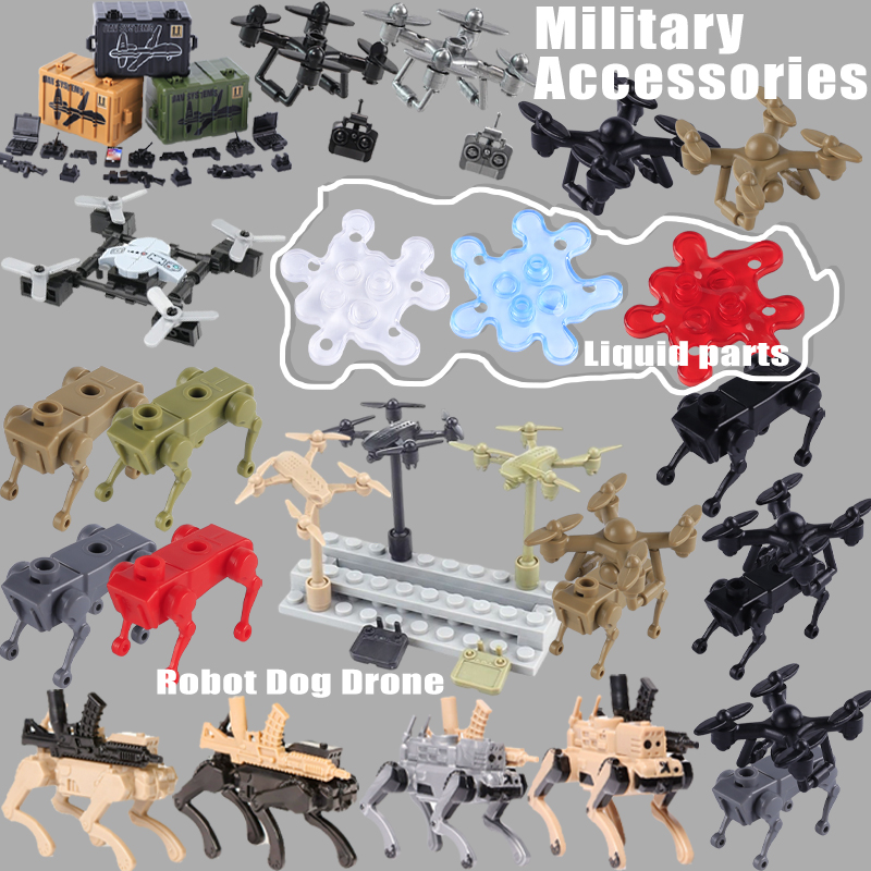 Lego Minifigure Holder - WW2 военные аксессуары БПЛА робот собака