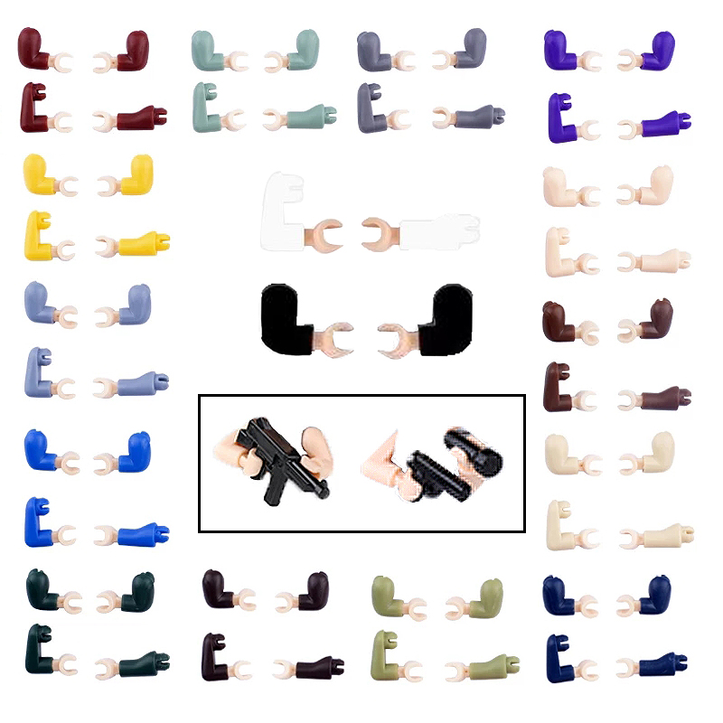 Lego Minifigure Holder - Военные фигурки WW2, оружие, рука, оружие,